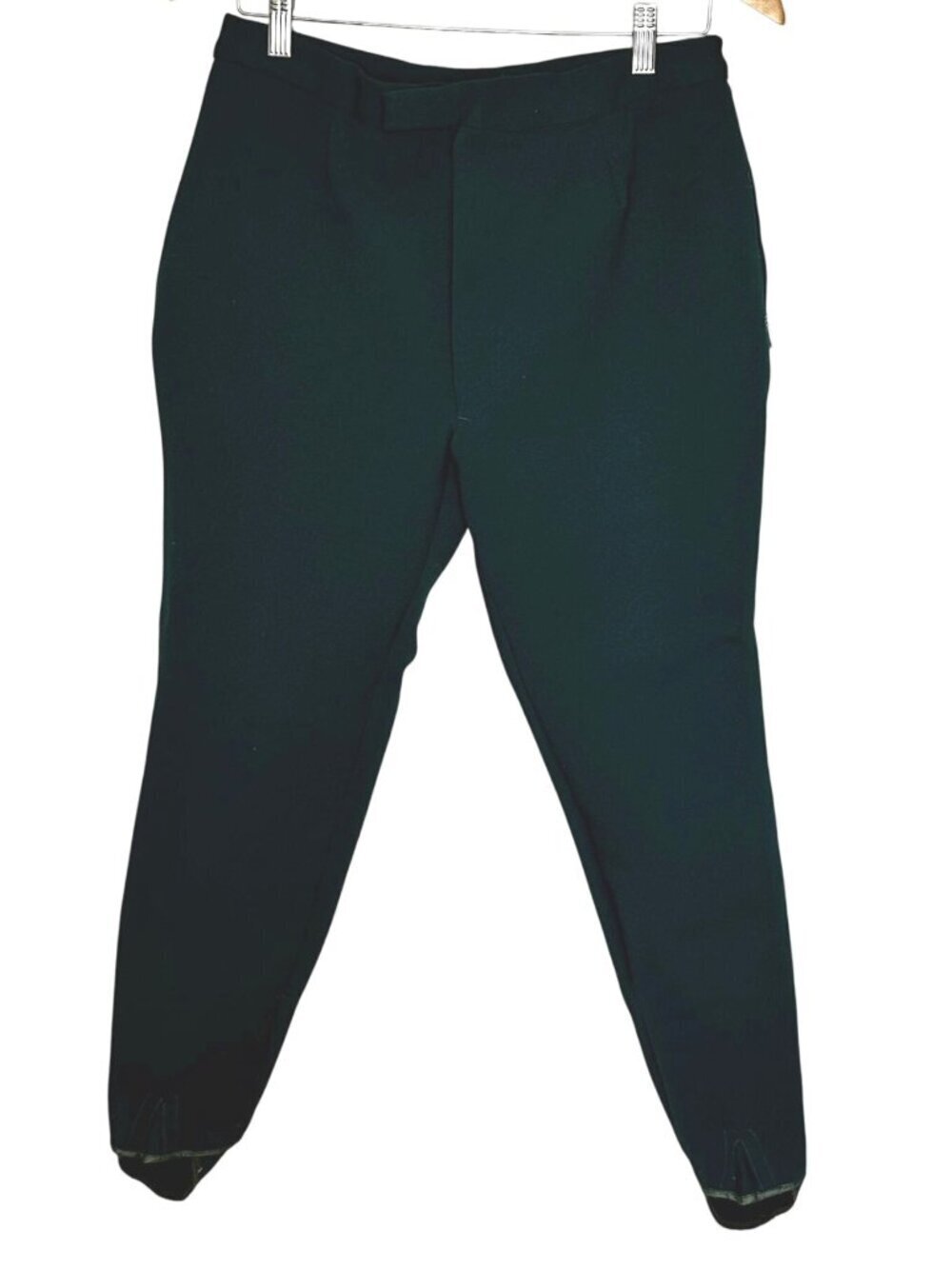 Vintage 50s McGregor Wool Ski Pants Green Stirrup Trousers Winter Sports